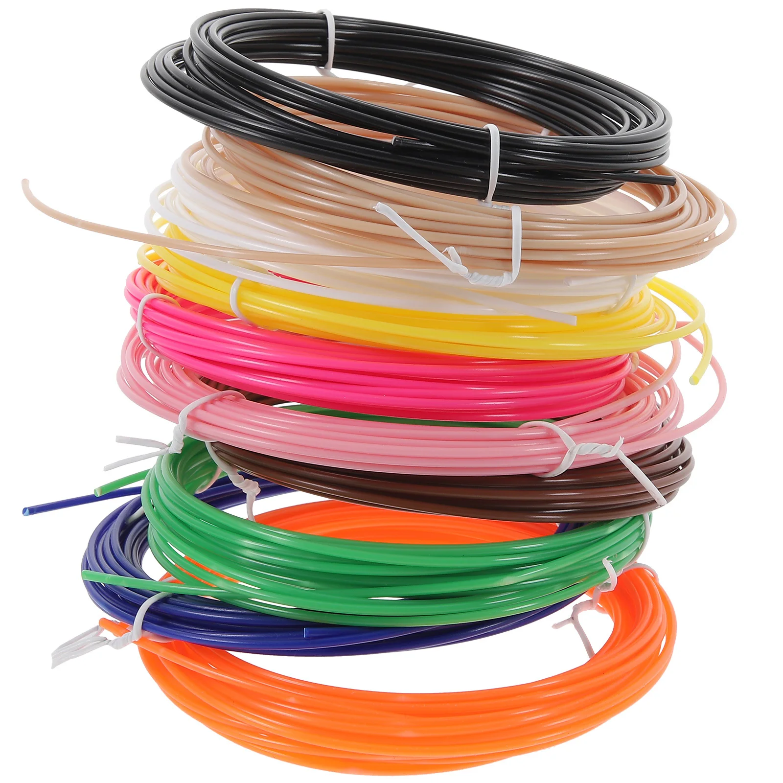 10Pcs 1.75mm 3D Printer Filament Roll High Toughness Low Tolerance Stable Printing 3D Printer Filaments Filament 1.75