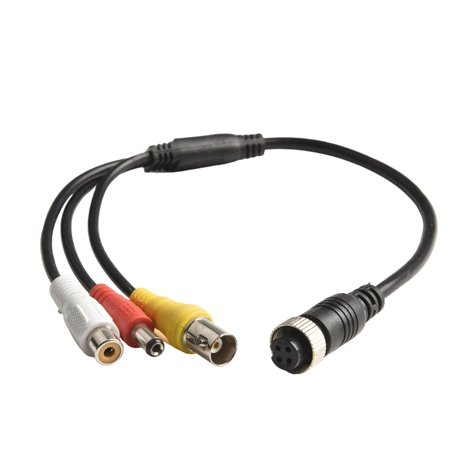 High Quality 4 PIN Aviation To BNC for rca Cable With Video Audio Audio Phono/ for rca (Male) DC Power Camera Cable 1PC 30CM