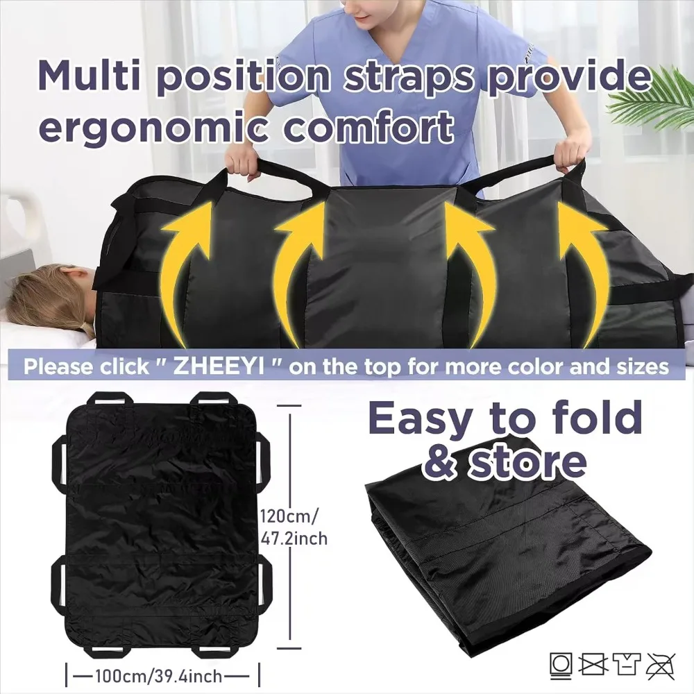 Multipurpose Elder Patient Transfer Sheet Aid Positioning Bed Pad Patient Care Carrying Belt Pad Turnover Waterproof Health Care