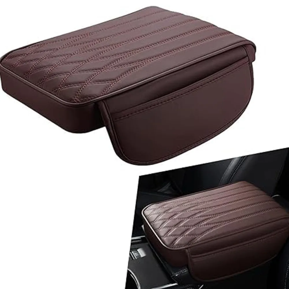 

Wave Embroider Car Armrest Box Cushion Armrest Box Height Pad Console Arm Rest Protection Memory Foam Multifunctional