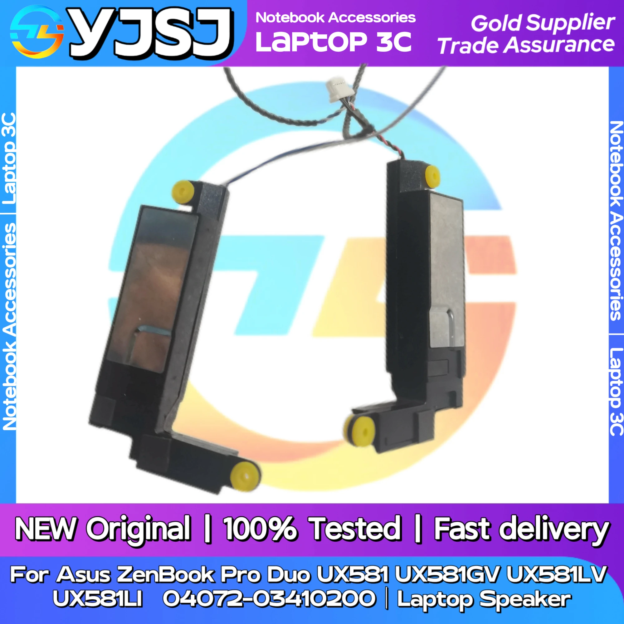 New Original Laptop Notebook Speaker For Asus ZenBook UX581 UX581GV UX581LV UX581LI 04072-03410200  Built in horn audio