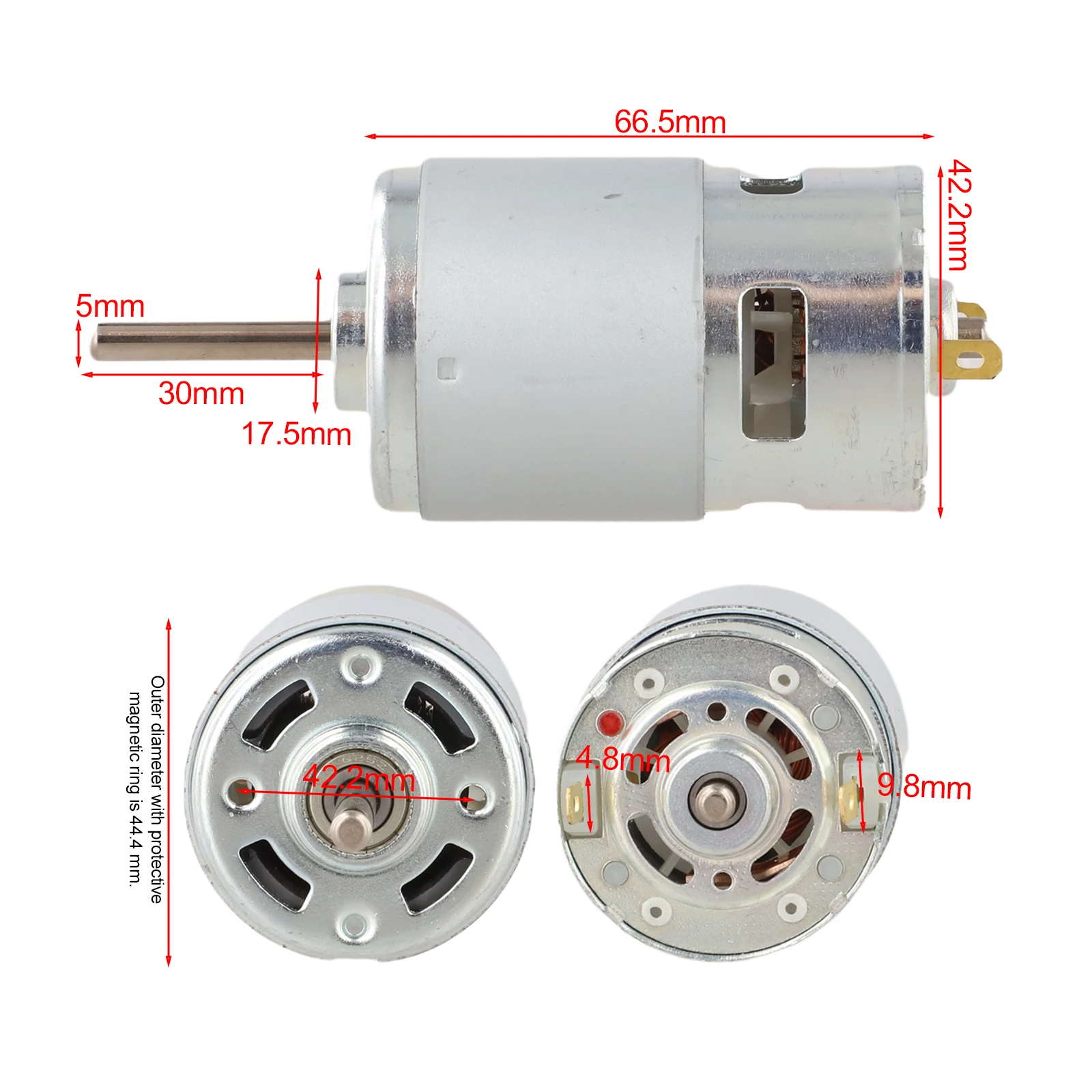 For DIY Projects Low Noise Operation High-Power Motor for versatile Voltage Dc Motor Smooth Operation Chrome-Plated Construction