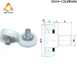1pcs Diameter 19 mm Cash Register Guide Rollers DO19 C1L6W6M6 C2L8W6M6 C3L8W6M6 Drawer Pulleys Without Bearing Furniture Wheels