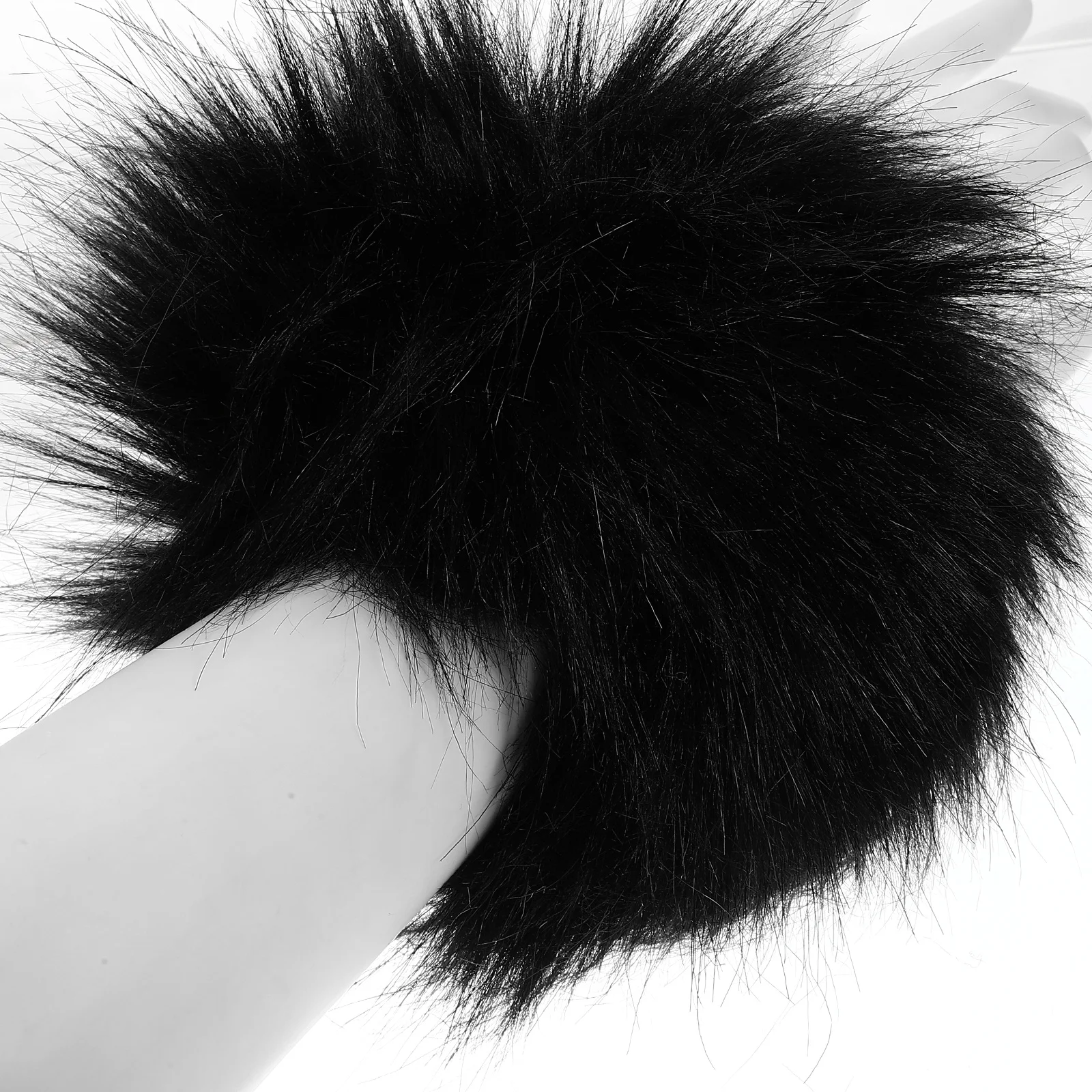 

1Pair Furry Winter Wrist Cuffs Elegant Warm Wrist Warmers for Women Girls Soft Cozy Cold Weather Accessory
