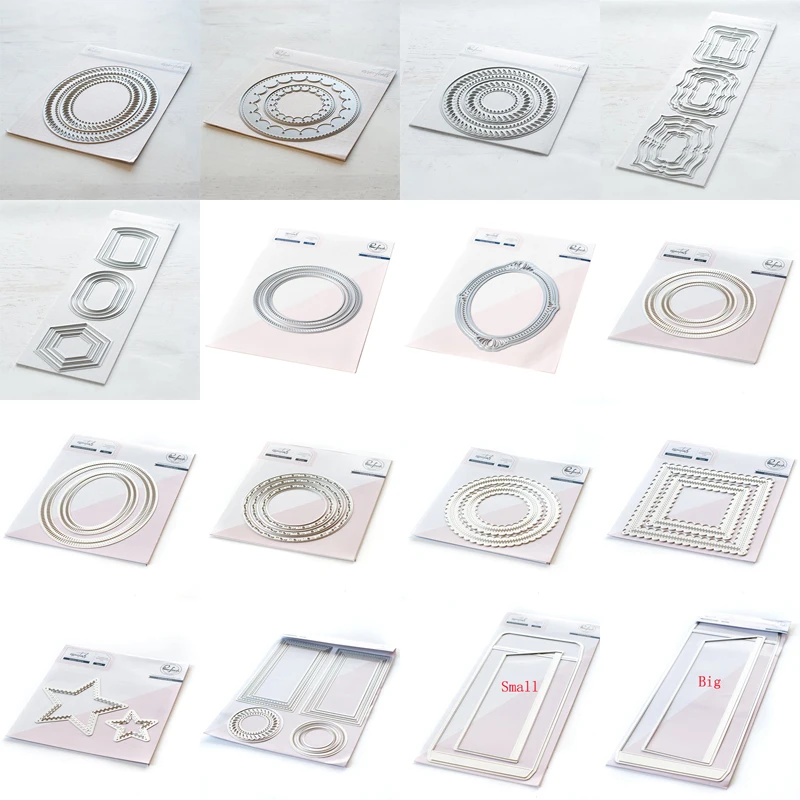2021 AliliArts Metal Cutting Dies Circle & Oval frame diy Scrapbooking Photo Album Decorative Embossing PaperCard Crafts Die