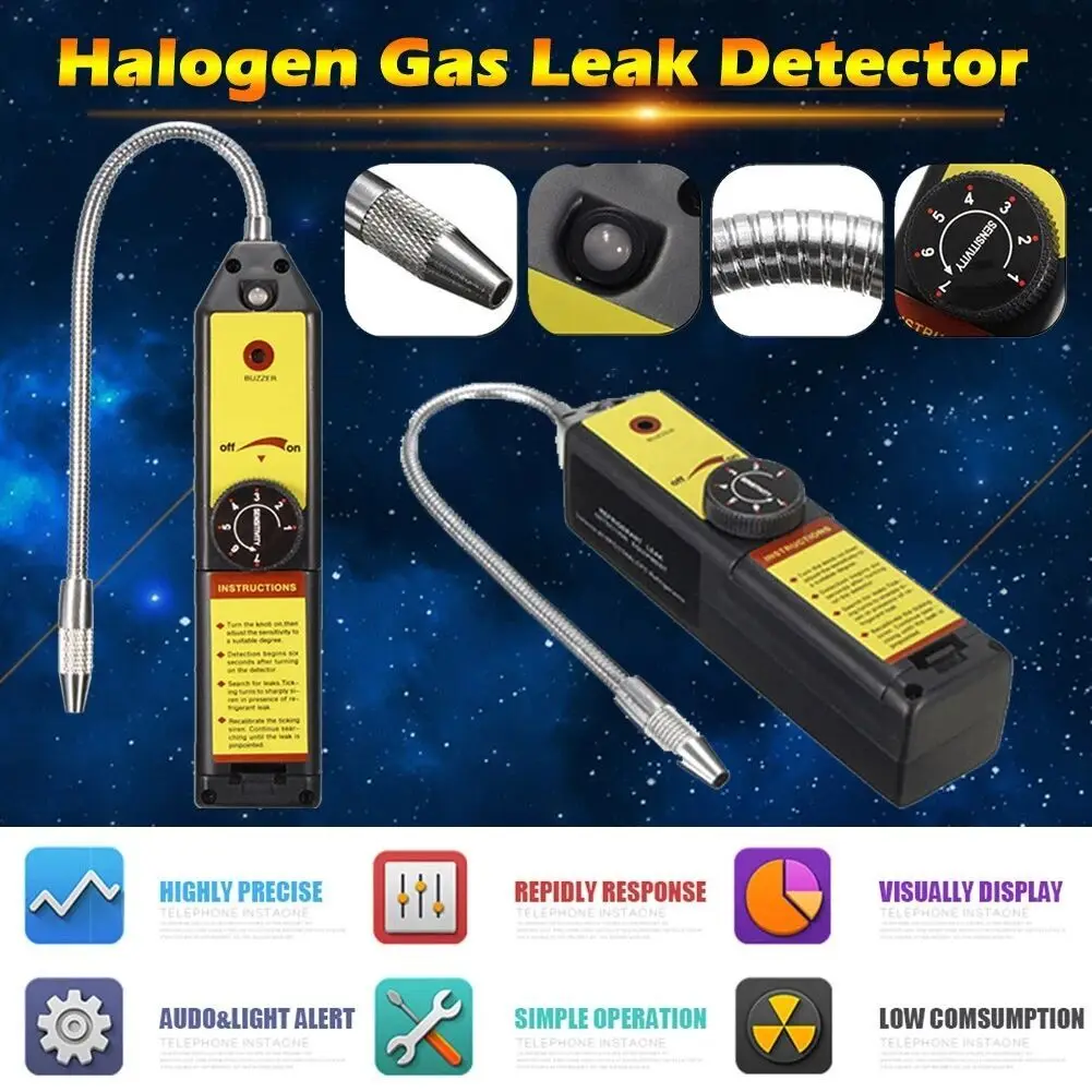 Gas Detector Gaslekzoeker Freon Gas Analyzer Cfk Hfc Halogeen Gas Koelmiddel Tester Scanner Airconditioning R22a R134a