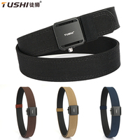TUSHI Thick Tactical Belt for Men Metal Automatic Buckle Military Pistol Belt Tight Nylon Work Tool Belt Casual Waistband Male