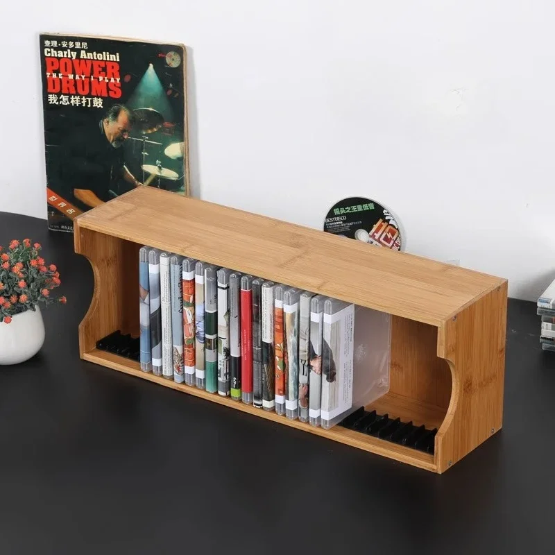 Record Holder CD Storage Rack PS4 Game Disc Finishing Rack,Wooden CD Rack Display Shelf Stand,CD Storage Organizer