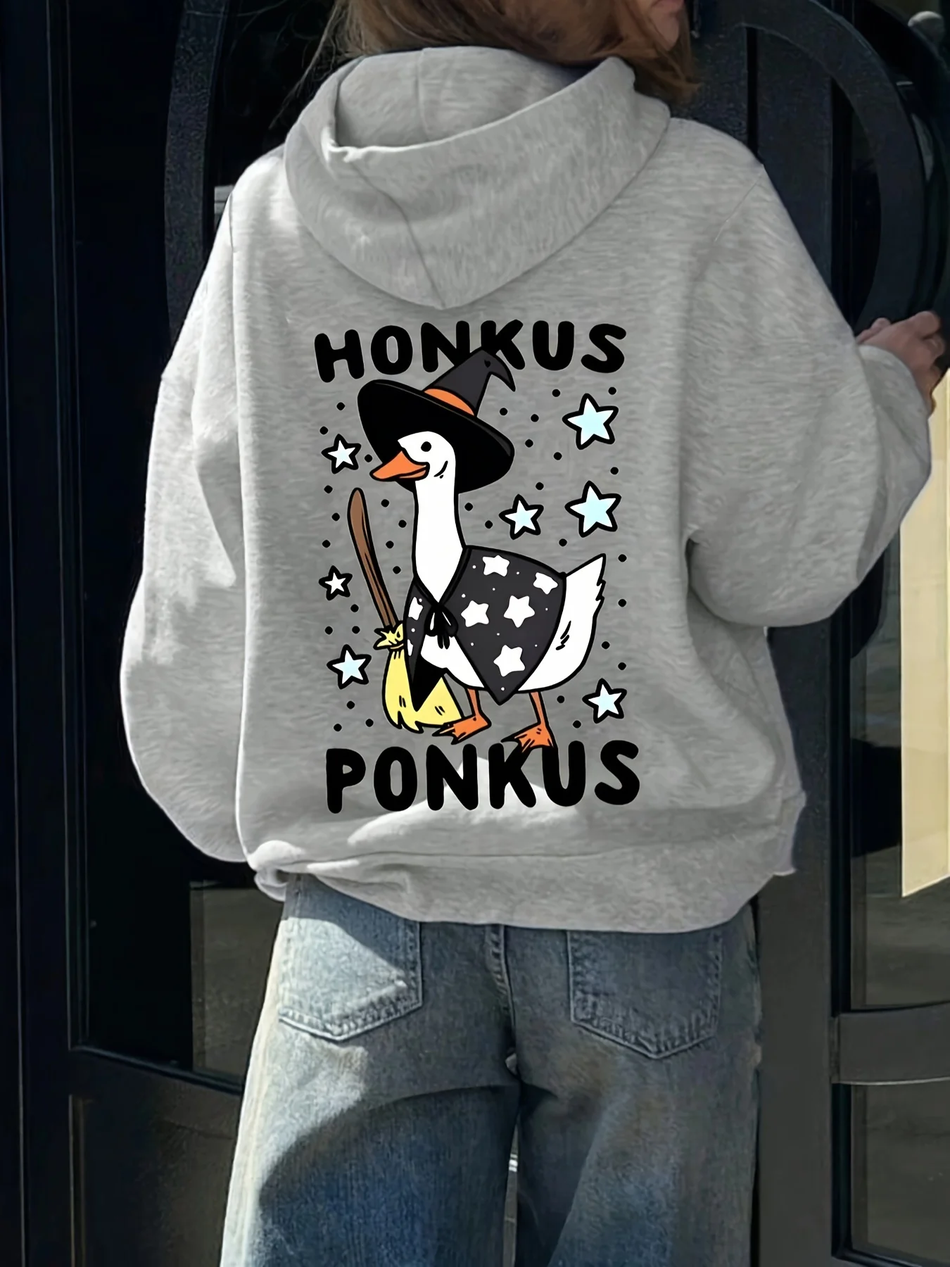 

Хэллоуин Утка Графический принт Осень и зима Мужские и женские толстовки из чистого хлопка Повседневные уличные спортивные тренировки