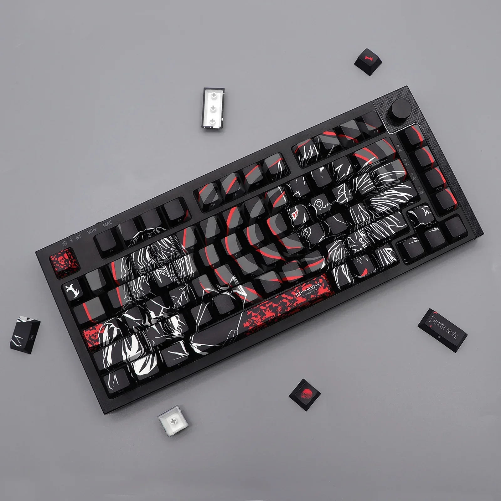 136 Keys Death Note Keycap PBT Dye Thermal Sublimation Cherry Profile DIY Keycaps for 61/68/75/96 MX Gaming Keyboard Accessories