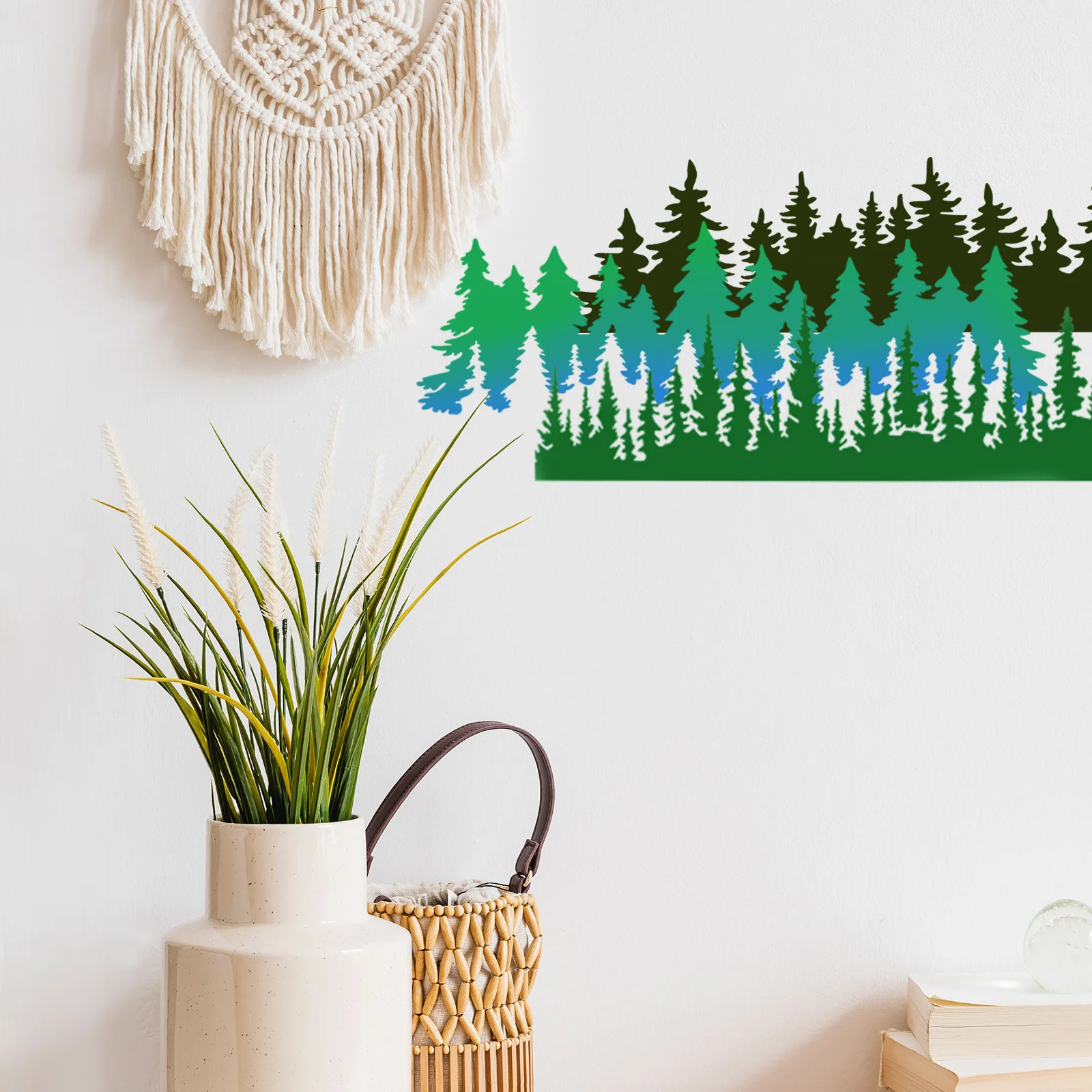 

10Pcs Tree Stencils for Painting Reusable Sturdy Christmas Tree Patterns Wall Canvas Furniture Craft Templates Graffiti Drawing