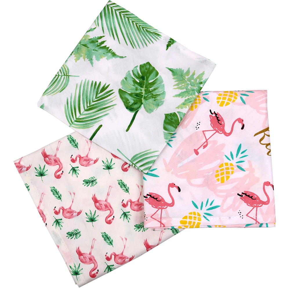 Imagem -03 - Rain Forest & Flamingo 50x Verão Filhote de Cachorro do Animal de Estimação Cão Bandanas Cachecol Ajustável Crianças Baby Bibs Triangular Acessórios do Cão de Estimação Suprimentos