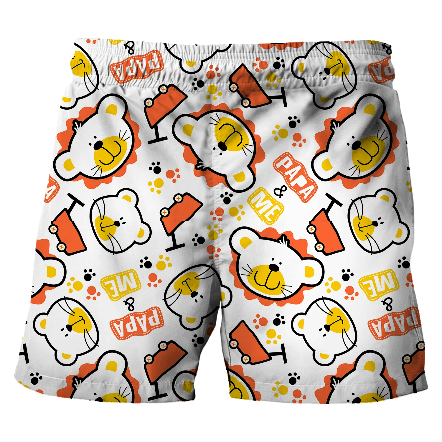 Kawaii Penguin Fishing Print Kids' Blue Shorts Children's Loose Beach Shorts Baby Girls Clothes Boys' Casual Short Pants Summer