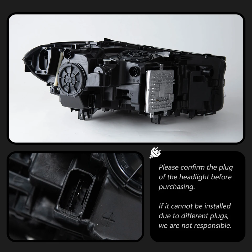 AKD LED Car Lights for BMW 5 Series G30 2017-2020 G31 525i 530i 535i G38 Headlight Projector Lens Head Lamp DRL Signal Auto Accessories