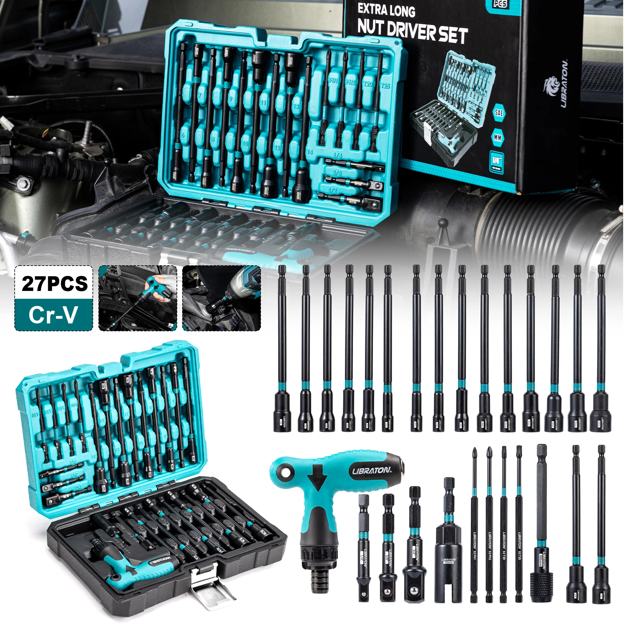 libraton-27-pieces-jeu-de-tournevis-d'ecrou-avec-poignee-a-cliquet-a-changement-rapide-jeu-de-tournevis-d'ecrou-metrique-et-sae-6-''-pour-perceuse-a-percussion-outil-manuel