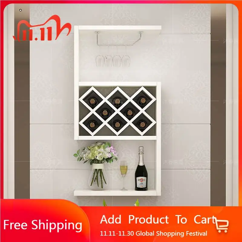 

Wall Storage Wine Cabinet Display Minimalist Simple Aesthetic Wine Cabinet Rustic Standing Kitchen Metal Estante Bar Decoration