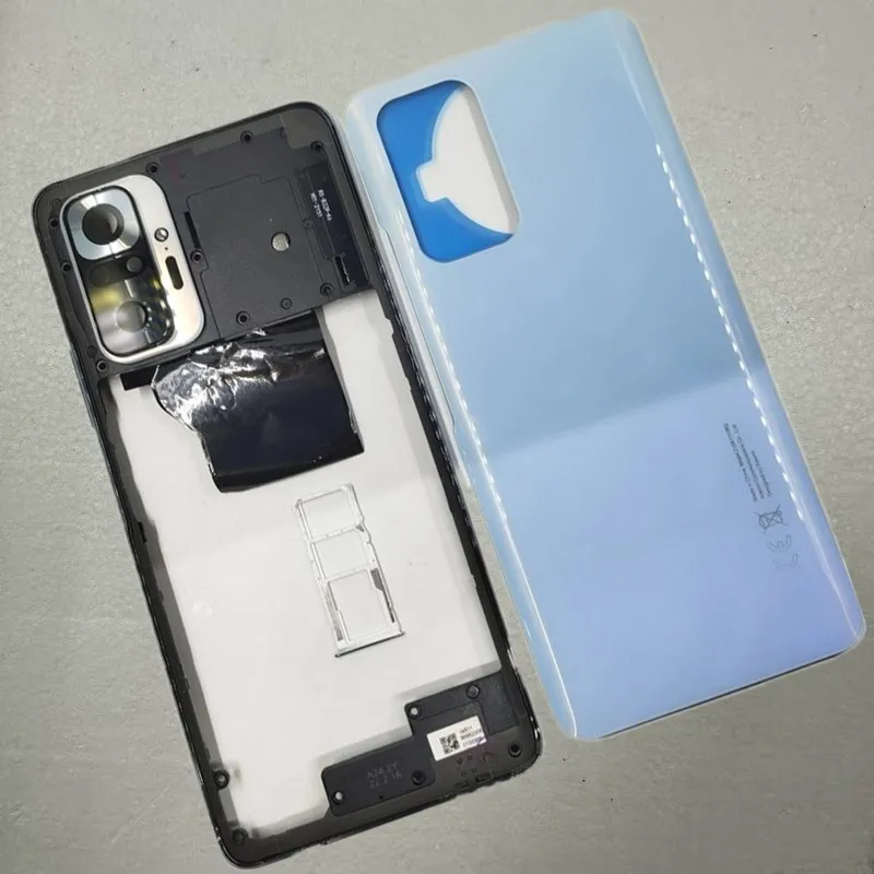 Rear Door Full Housing for Xiaomi Redmi Note 10 Pro 4G M2101K6G Middle Frame+Back Cover+Sim Card Tray