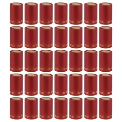 100Pcs Red Sealing Film Bottle Capsule Bottles with Wraps Golden Shrink Wine Sealed Cover Bottle Heat Shrinkable Bottle Covers