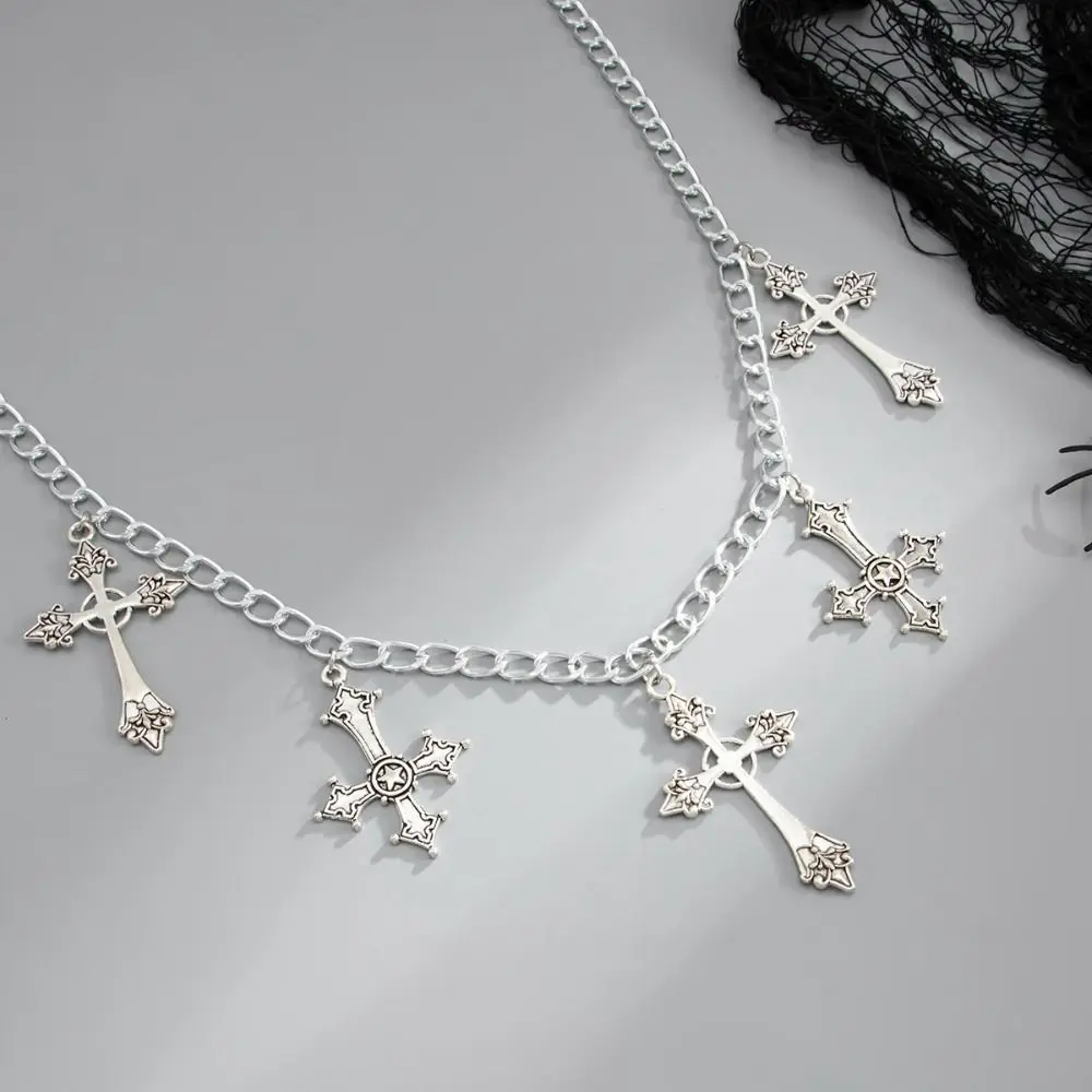 Vintage Punk Waist Chain Temperament Y2K Hollowing Cross Waist Chain Waist Accessory Cross Pendant Multi-layer Body Chain