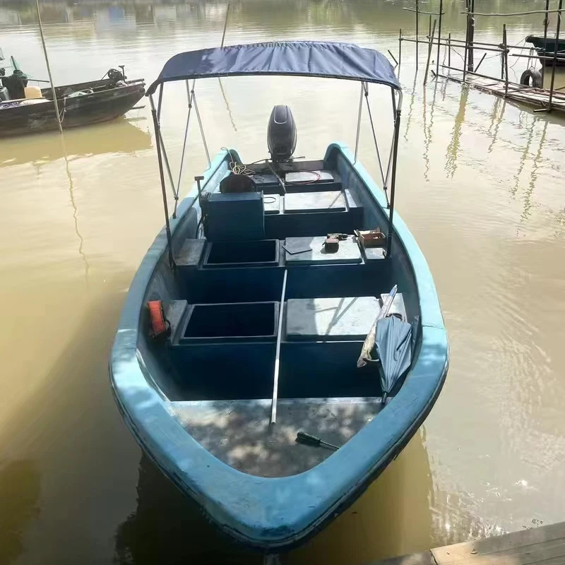 3 Bow Bimini Top for Boat Canvas Sun Shade Boat Canopy Blue 600D Solution-Dyed Polyester Boat Canopy with Anodized Aluminum Tube