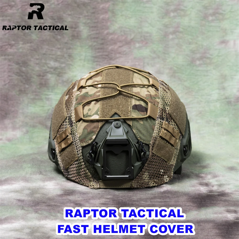 Helmet Cover For Raptor Tactical FAST High Cut Style Ballistic Helmets FAST Helmet Cover With Bungee