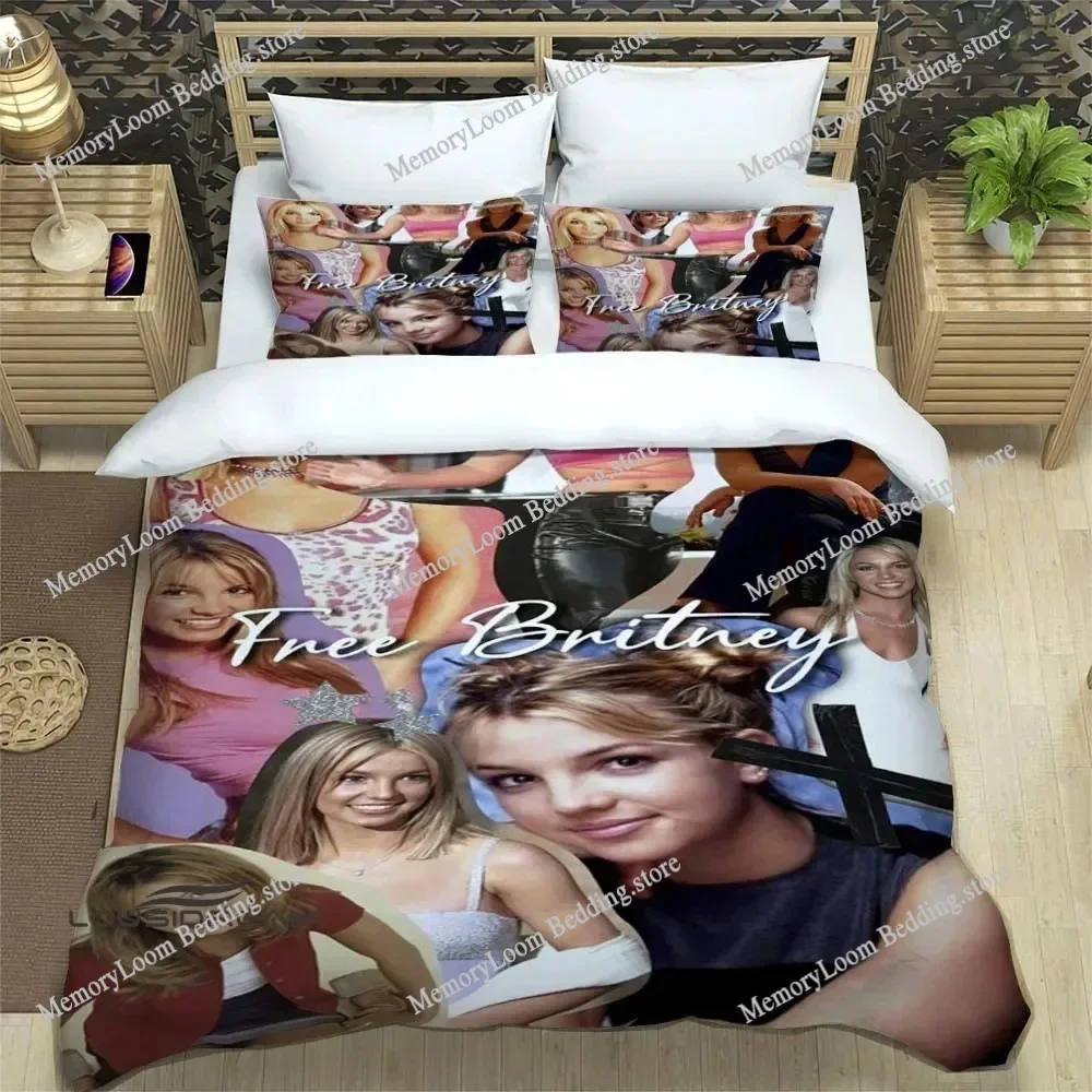 

Britney Spears Duvet Cover Pillowcase Bedding Set Adult Boys Girls Bedroom Decoration Children Gift Single Double Large Size