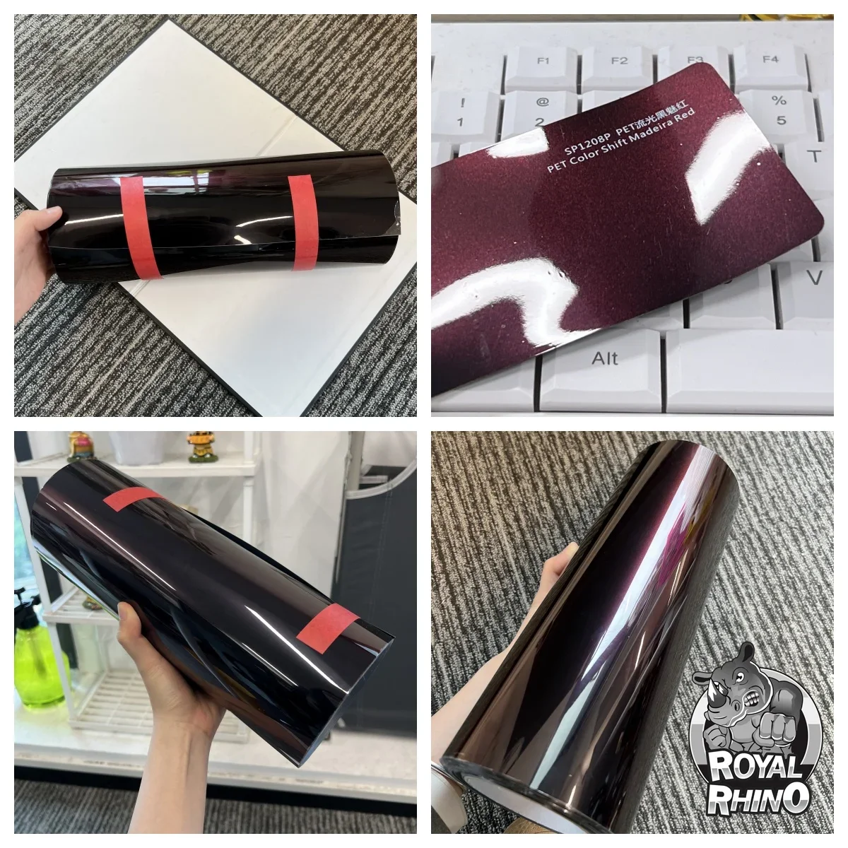 PET Super Glossy Metallic Madeira Magic Color Shift Rainbow Drift Black Red Car Wrap Vinyl Sticker Film 30/50CM*1.52/3/15M