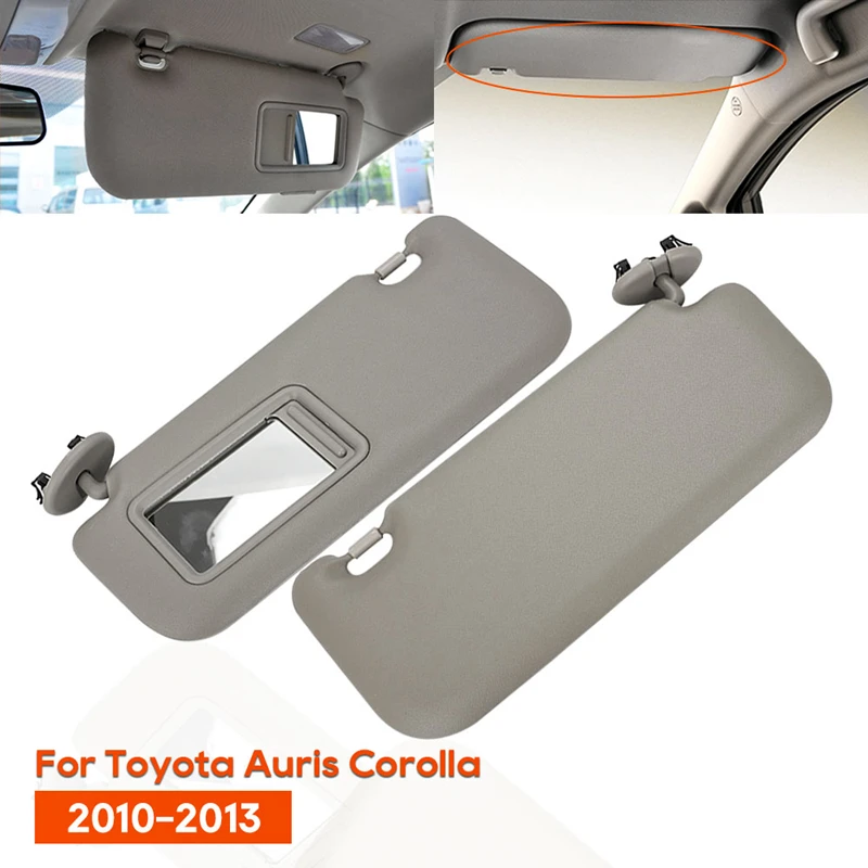 For Toyota Auris Corolla 2010 2011 2012 2013 Car Interior Sun Visor With Mirror Grey Beige Left Right Side Driver Passenger Side