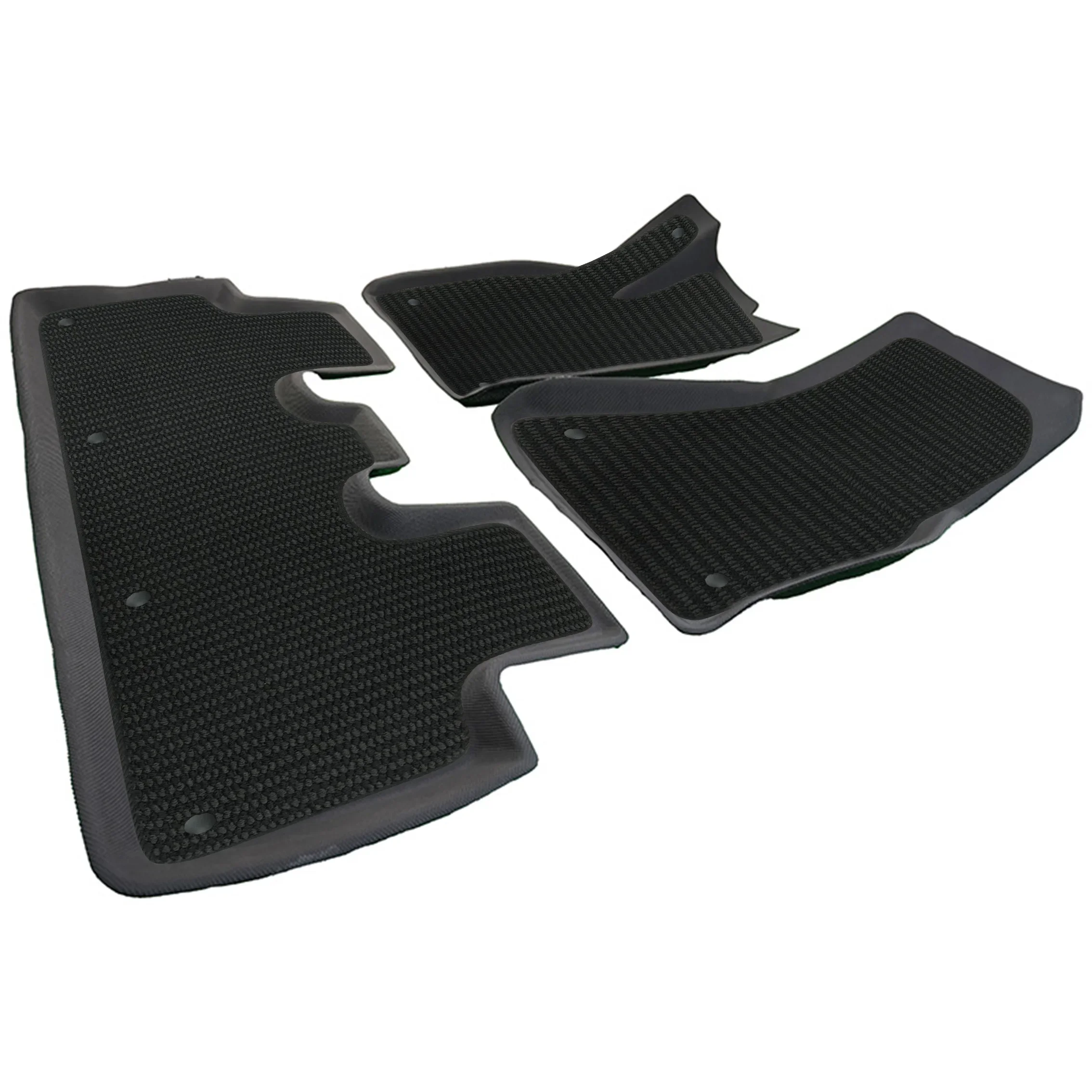 For Tesla Model Y – XPE Vertical Mats with Barbed Bottom & Menis Top, Dual-Layer, Anti-Slip, Waterproof & Easy-Clean