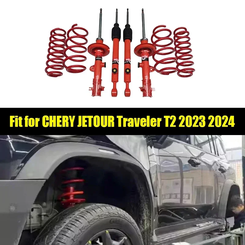 New! Car Off-road Shock Absorber Suitable for Chery Jetour Traveller T2 2023 2024 Modified Raised 2-inch Adjustable Raised