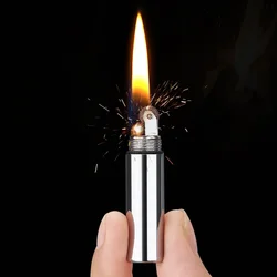 Metal Windproof Gasoline Kerosene Lighter Mini Keychain New Creative Lighter Cigarette Accessories Mens Gadgets