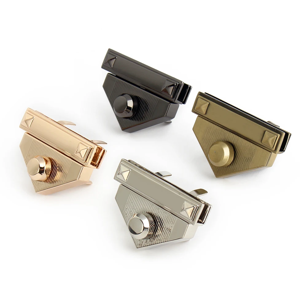 1/5/10PCS Metal Clasp Turn Lock Twist Locks Round Rectangle Bag Decor Buckles DIY Ladies Bag Locks And Accessories Replacement