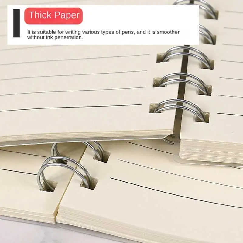 1 Flip-Up-Spiralnotizbuch, einfaches Raster, horizontale Linien, vertikales Flip-Notizbuch A5/B5/A4, dickes Notizbuch mit horizontalen Linien, für Studenten – Detail 7