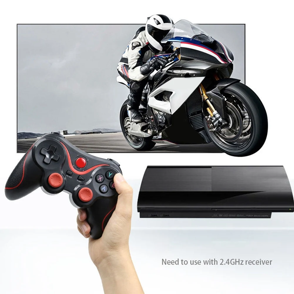 A86G NEW Wireless Android Gamepad T3 X3 Wireless Joystick Game Controller Bluetooth BT3.0 Joystick for Mobile Phone PC TV Holder