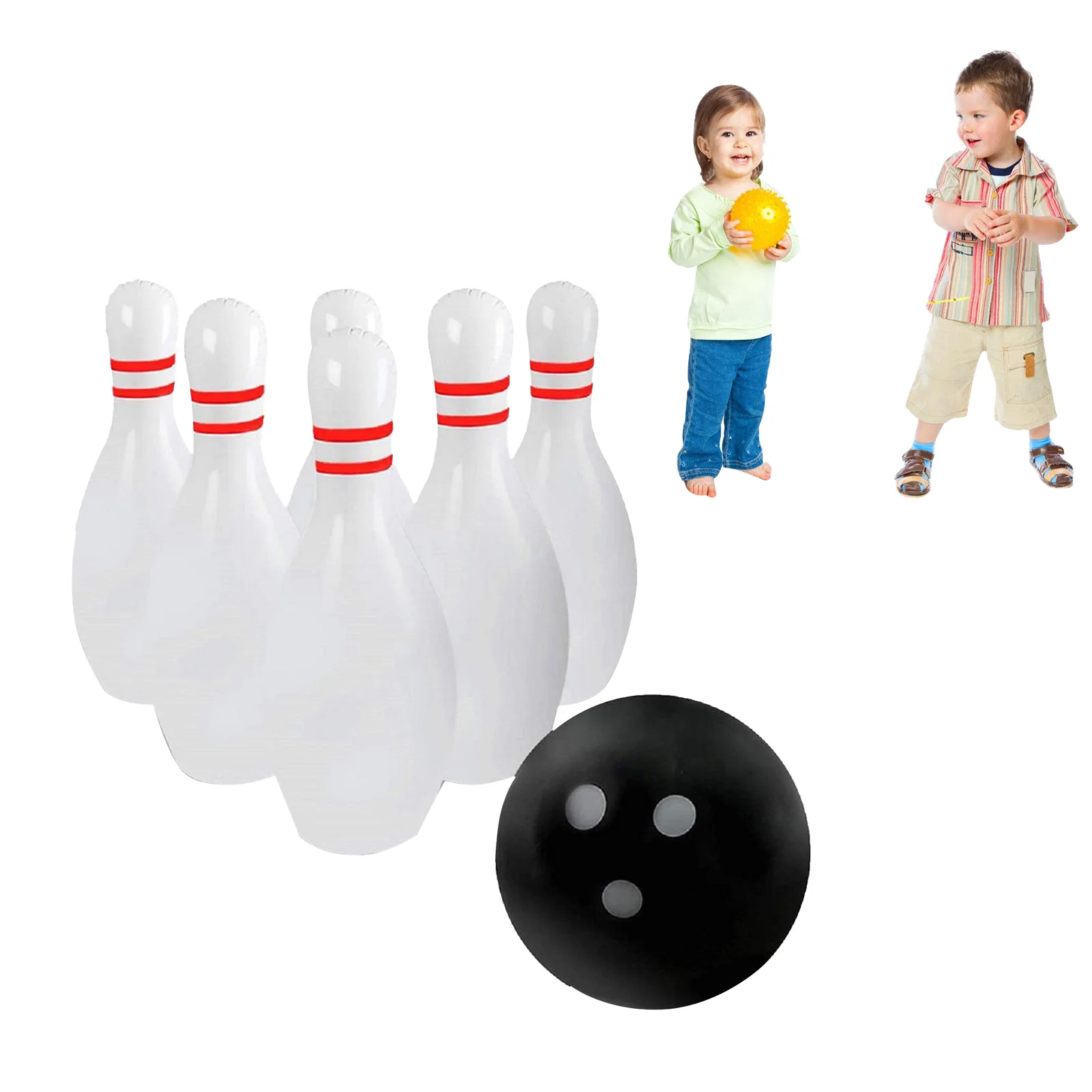 

Giant Iatable Bowling Game Set Indoor Outdoor Lawn Bowling Set for Adult and Kids Portable and Durable Kids Education Motor