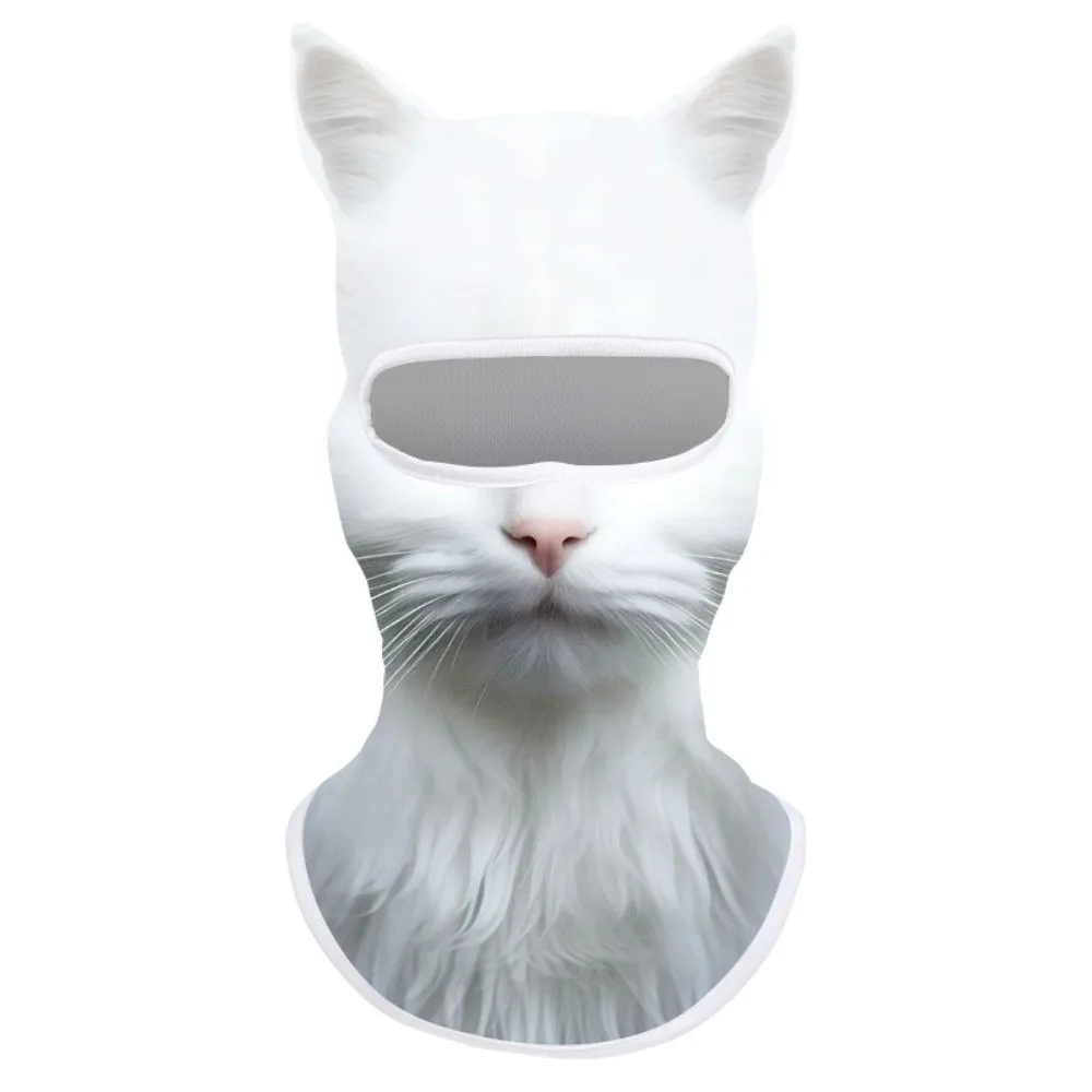 3D Animal Print Balaclava Mask Ice Silk Breathable Fabric Neck Gaiter Windproof Design Full Coverage Full Face Mask For Cycling