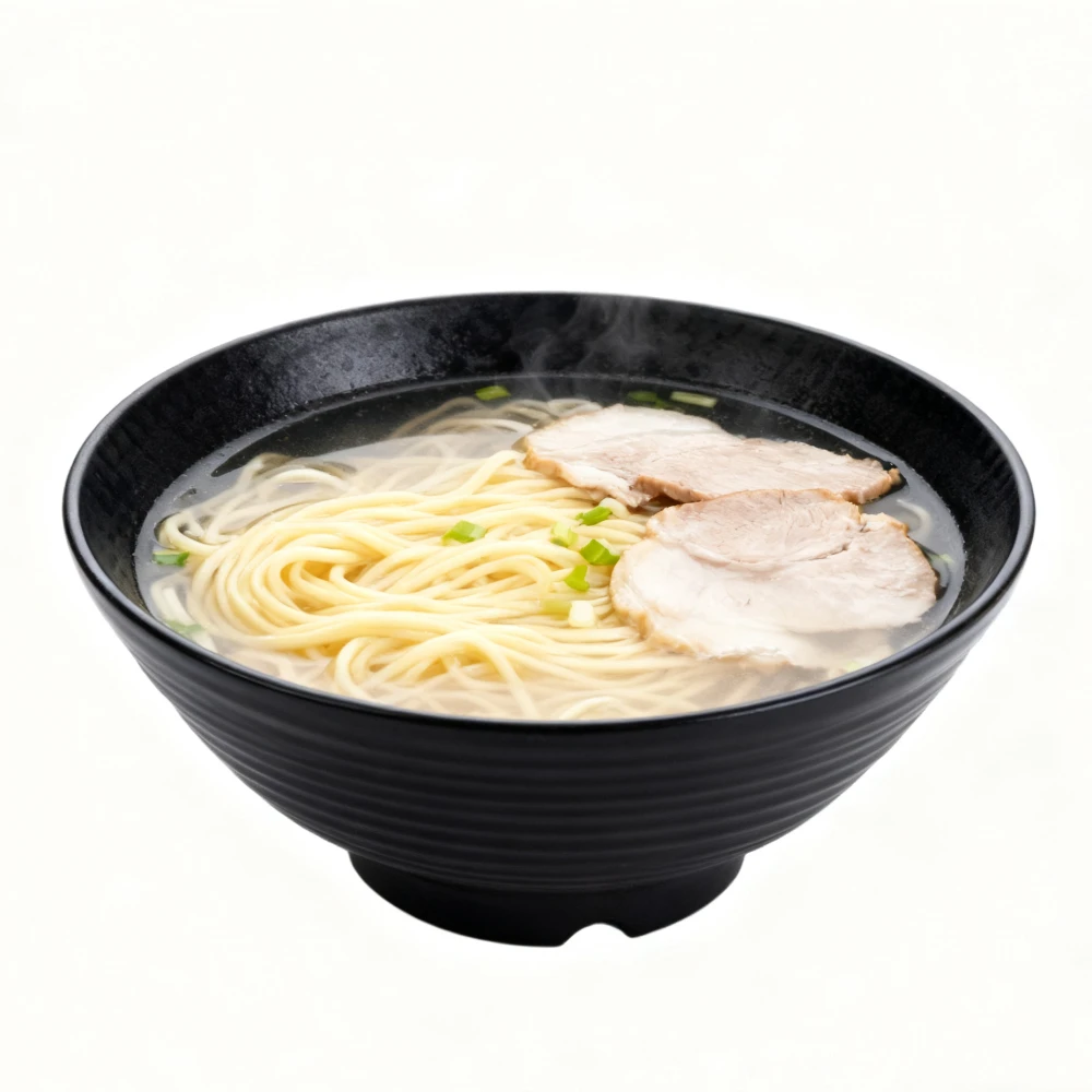 Schwarze Ramen-Schüssel aus Kunststoff, verdickt, Instant-Nudelschüssel, Antifall-Salatschüssel, hohe Temperaturbeständigkeit, Haltbarkeit, Heimgeschirr