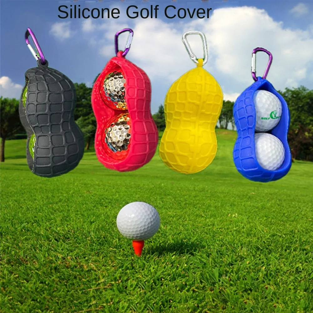 Protective Case Mini Golf Ball Bag Golfing Accessories Waist Holder Golf Storage Rack Sports Accessories Silicone Double Case