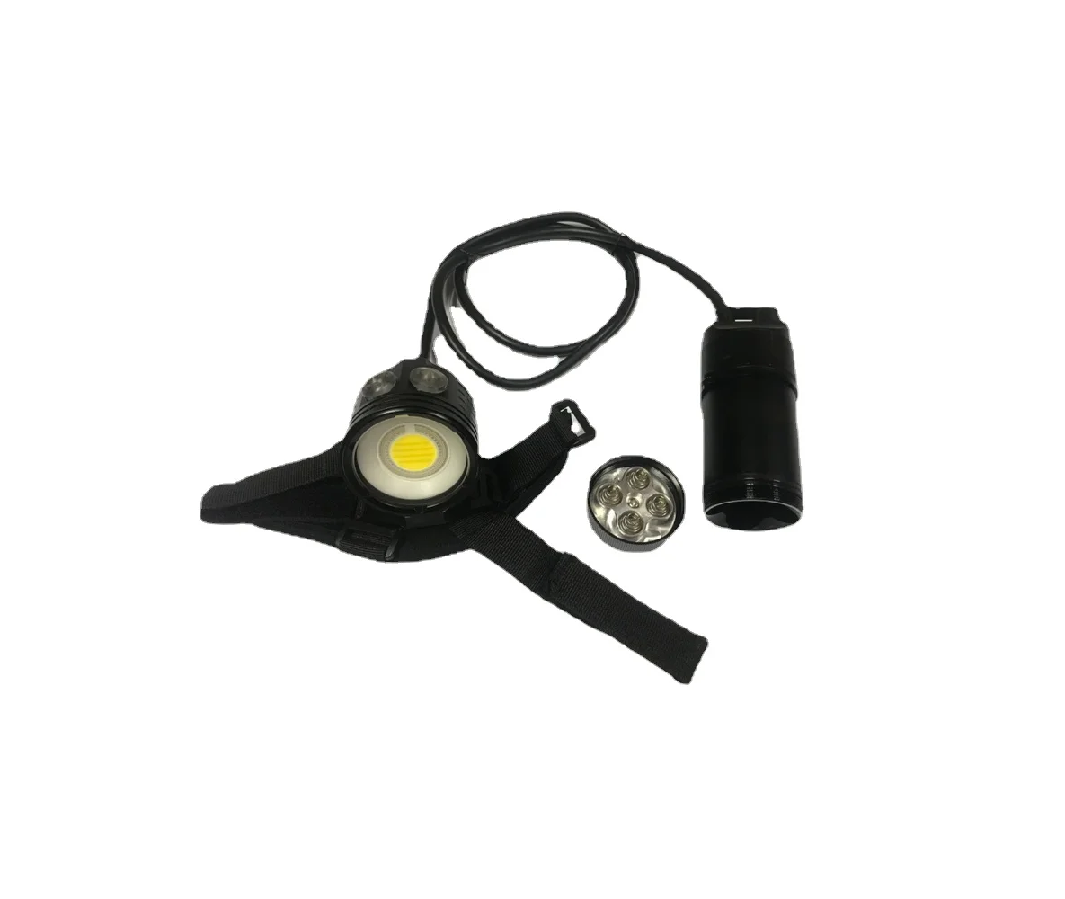 Imagem -02 - Cob Led Scuba Diving Video Light Lanterna Impermeável Tocha de Mergulho Subaquático Split Lanterna 18650 100m