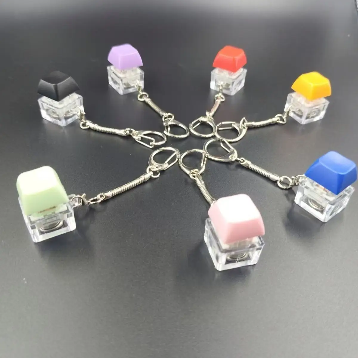 New Upgrade Multi Button Mechanical Fidget Keyboard Clicker Keychain Complete Set for Relieve Anxiety And Pass Boring Time
