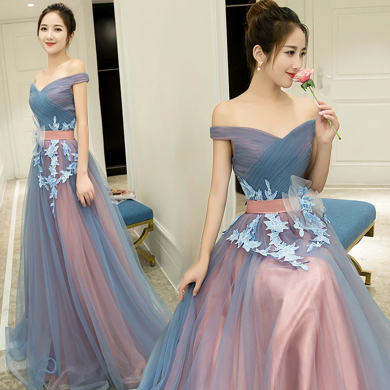 

Ele Long One-oulder Evening Gown Wedding Reception Host Performance Yearly Cany Dinner Women's Faion Dr