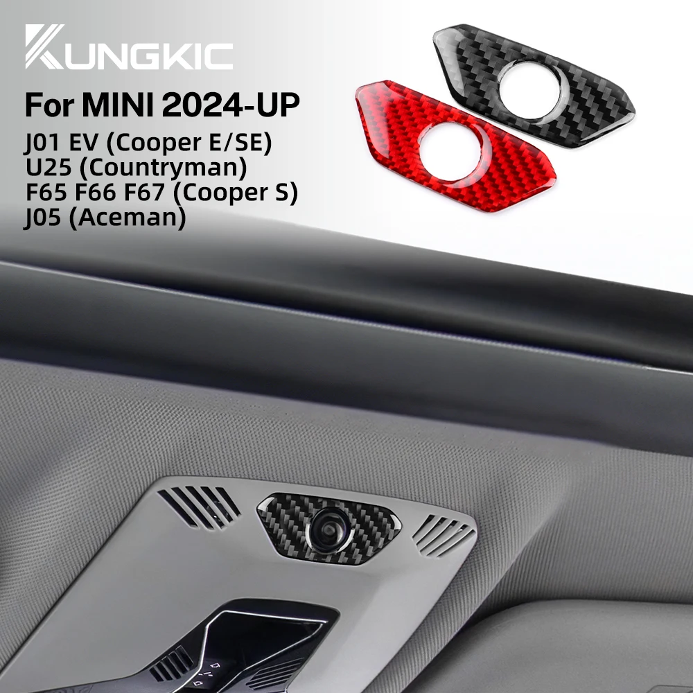 for MINI F65 F66 F67 Cooper S J01 EV U25 Countryman J05 2024 2025 Car Camera Cover Carbon Fiber Sticker Interior Accessories