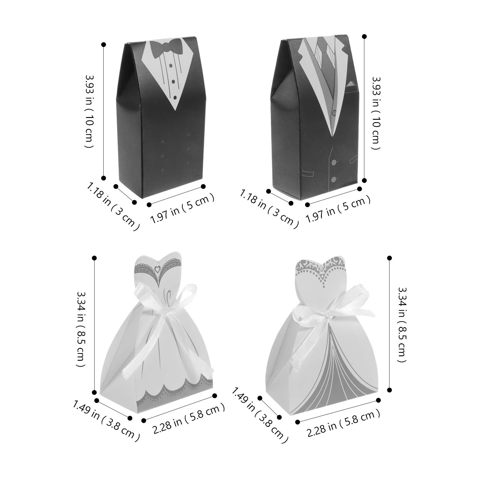 100pcs Wedding Candy Boxes For Wedding Favors Gift Packing Box Party Sweets Container Baby Shower Thank You Gifts Decorations