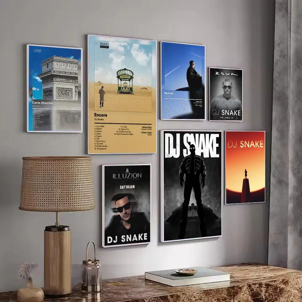 Electronic Music DJ S-Snake Poster Wall Art Print Sticker for Bedroom Living Room Dorm Office Modern Home Decor