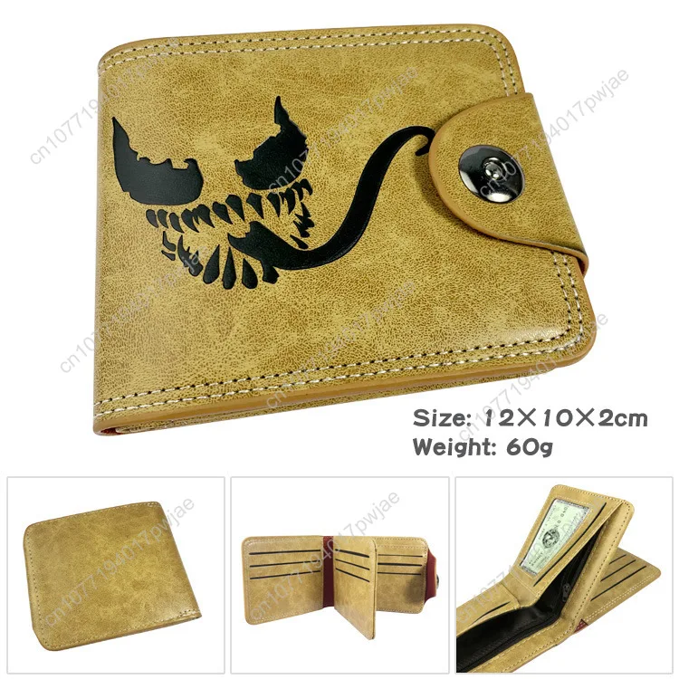 

Marvel Series Hero Venom: Compact Bi-fold Snap Wallet — Embossed PU Leather Money Clip, Wallet, and Bill Holder (Unisex)