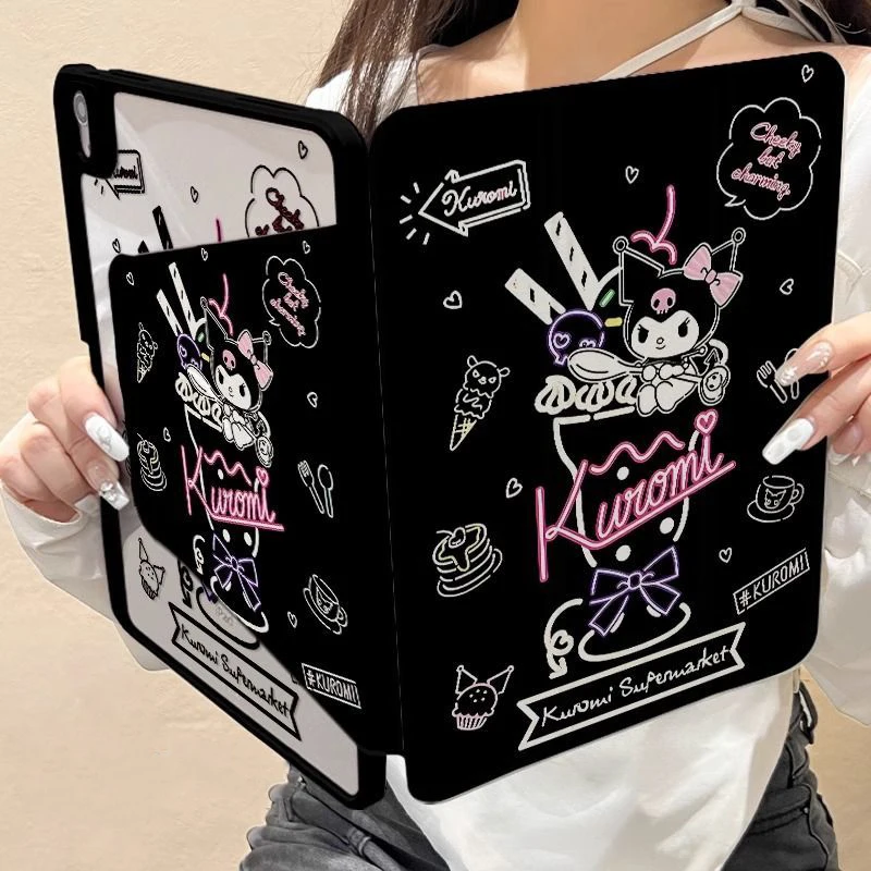 

Sanrio Kuromi Cartoon Silicone Ipad Case Soft Case for Ipad Pro 2018 2020 11 Inch Air 1 2 3 Shockproof Cartoon Cute Case Gifts