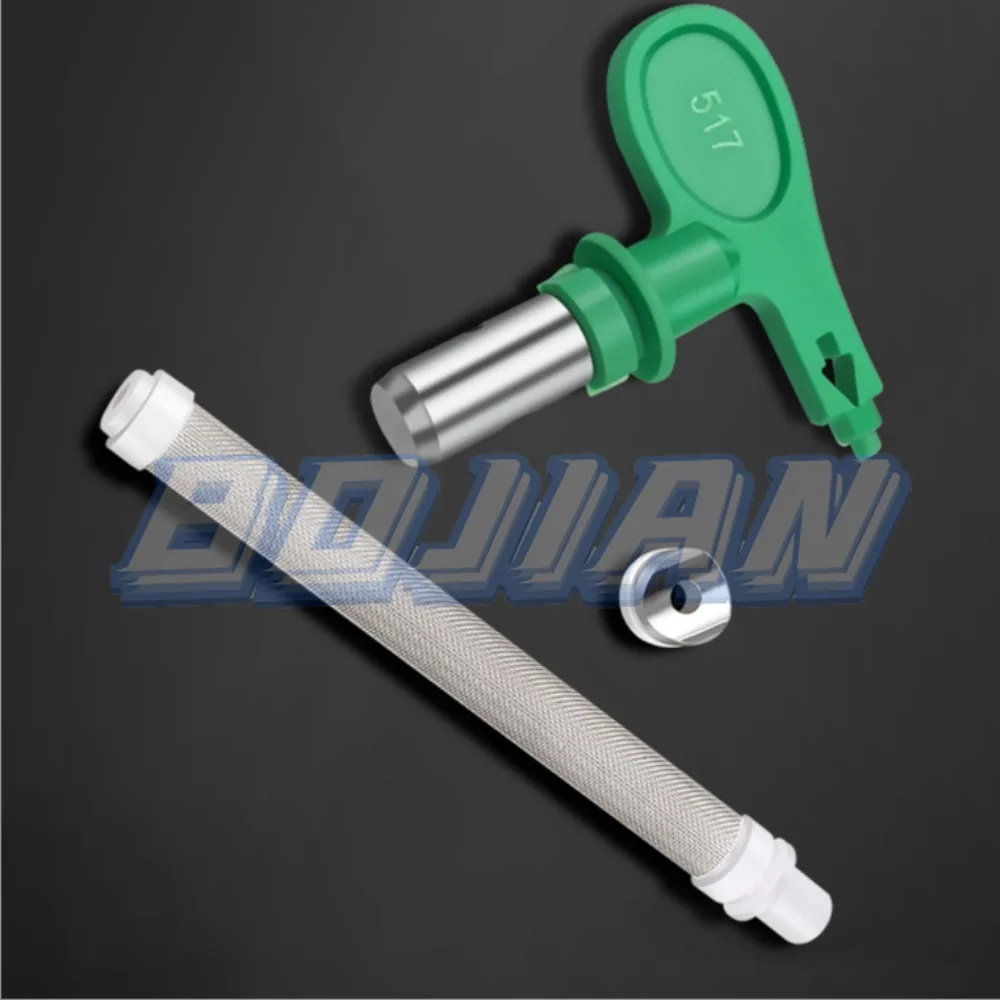 Green 1Set Airless Spray Gun Tip + Airless Spray Filter Tip Nozzle 517 Paint Sprayer Power Tool