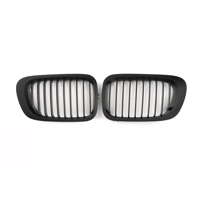 MagicKit ABS Matte Black Front Bumper Hood Grills For BMW 3-Series E46 Coupe 1999-2003 Pre-facelift Kidney Grille Auto Part CAR