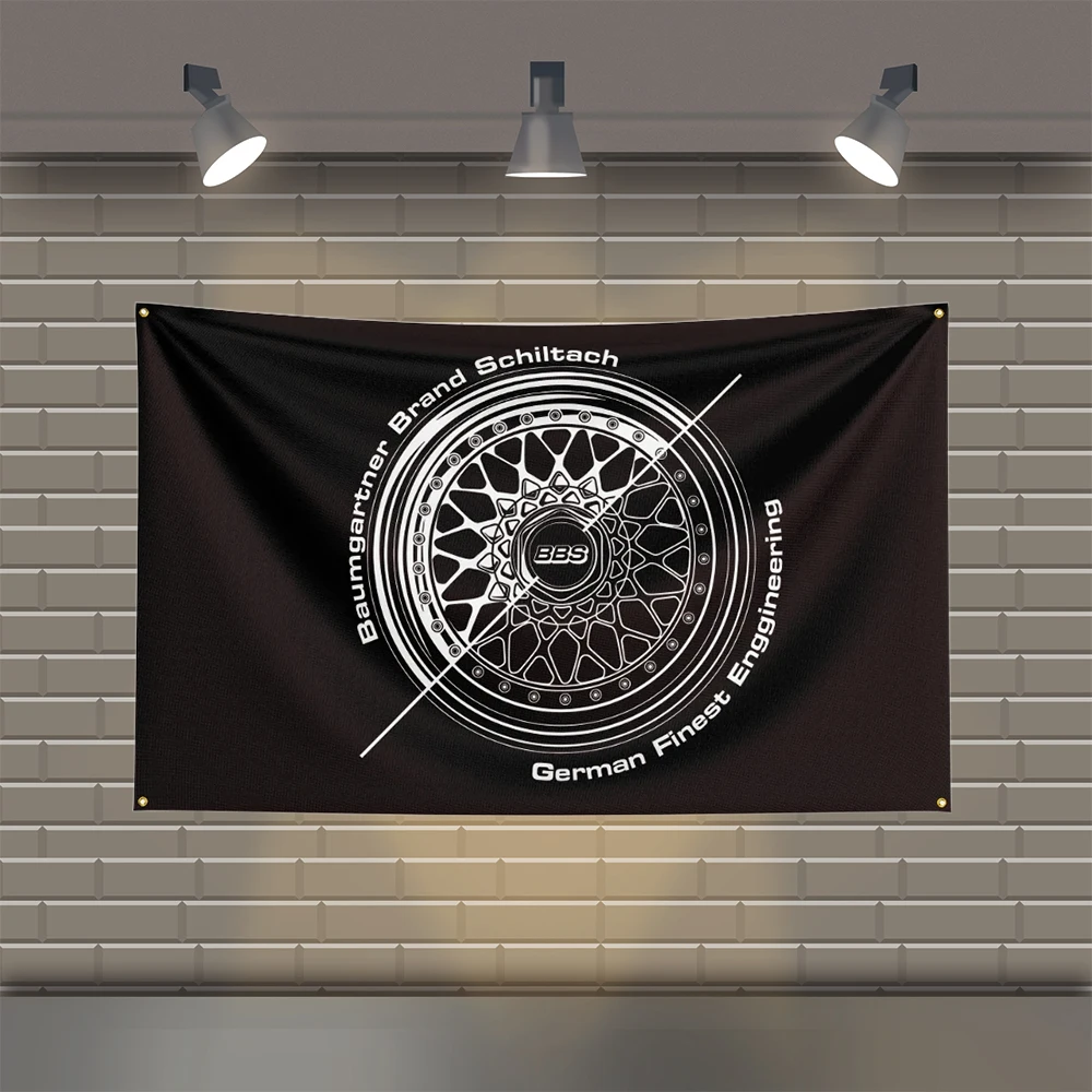 3x5 Ft BBS Flag Polyester Printed Auto Parts BannerFlags for Room Garage Decor