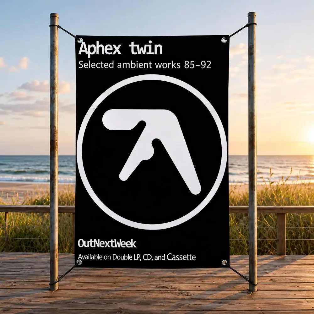 Musician A-Aphex Twin Flags Vertical Wall Hanging for Bedroom Dorm Living Room Party Garage Camping